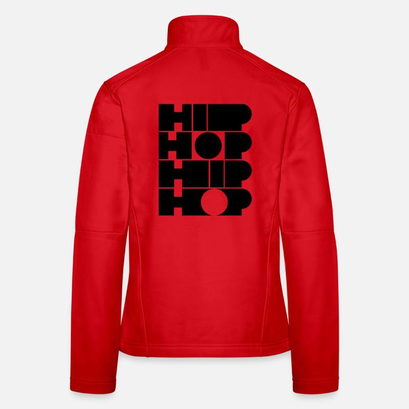 Hip-Hop-Mut typografisches Logodesign Frauen Softshelljacke