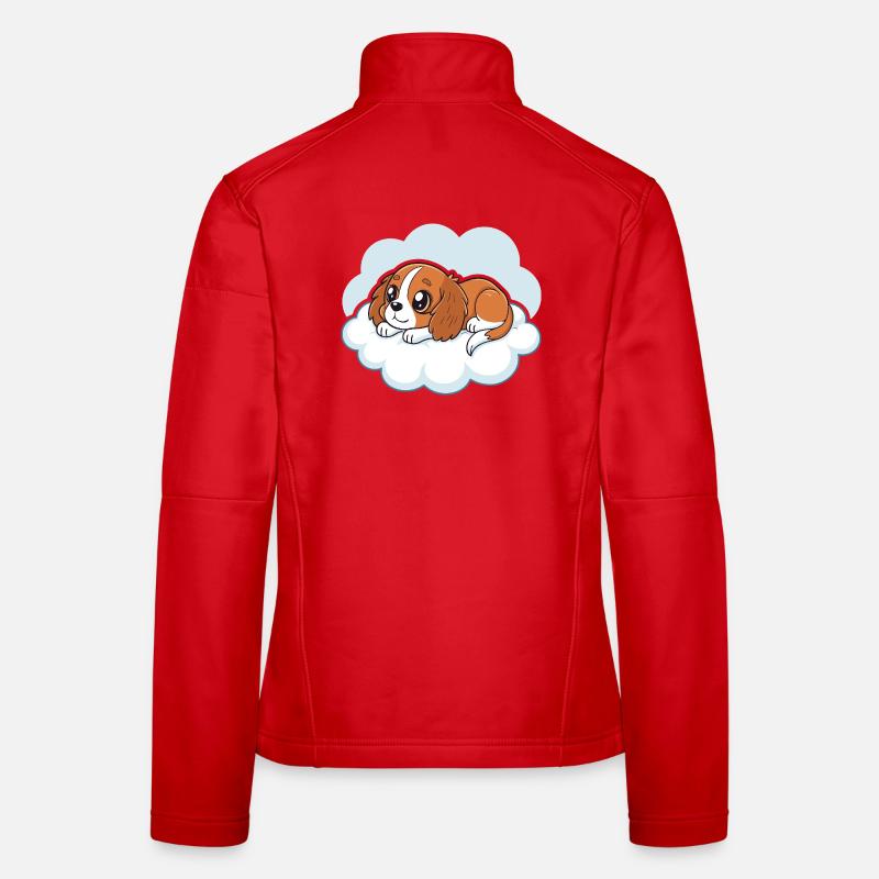 Cavalier King Charles Puppy Dreamer on a Cloud Women's Softshell Jacket