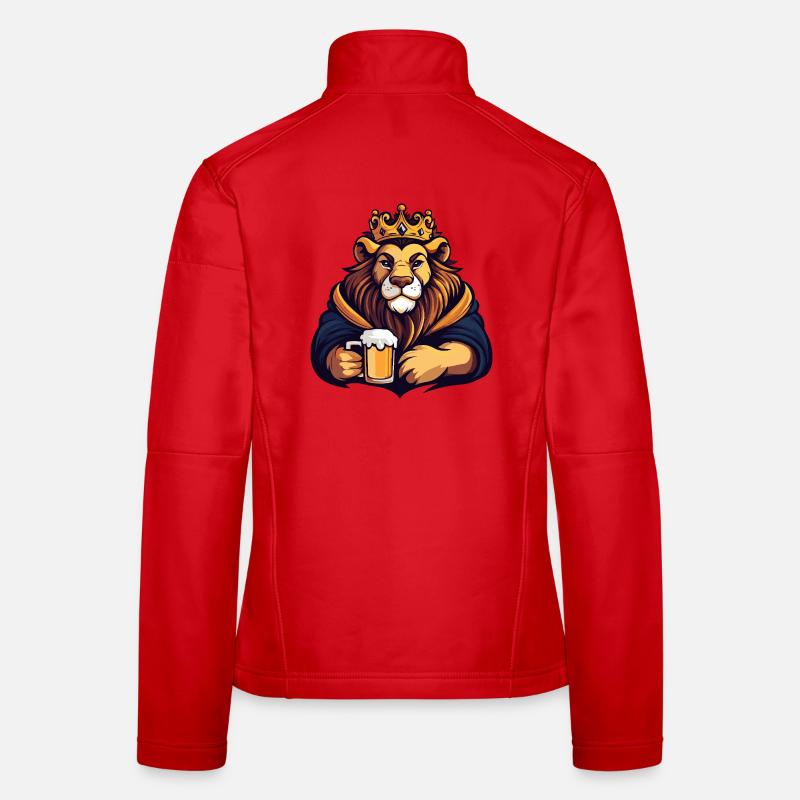 Löwe Bier König Frauen Softshelljacke