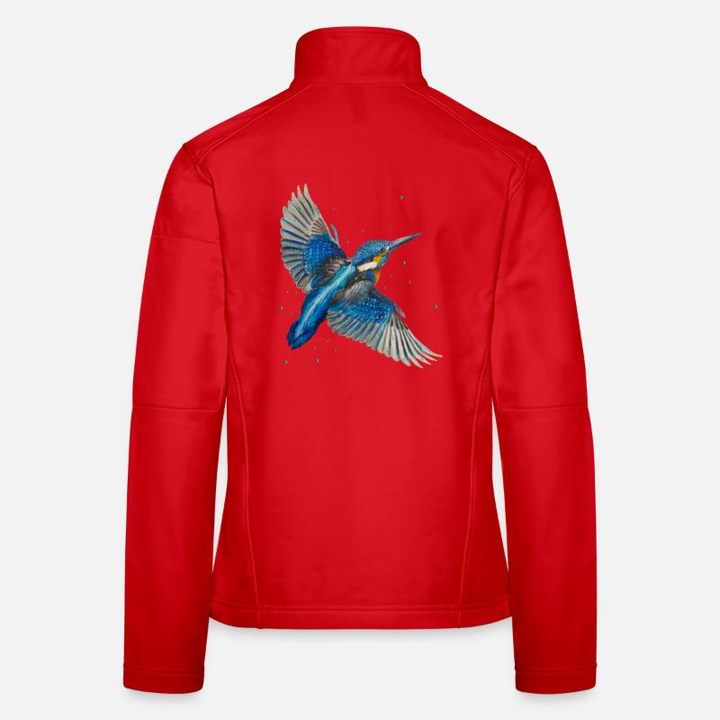 Eisvogel im Flug Frauen Softshelljacke