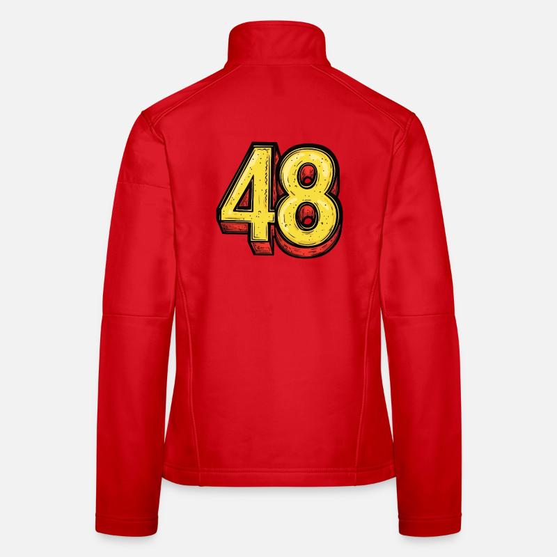 48 Number Colorful Women's Softshell Jacket