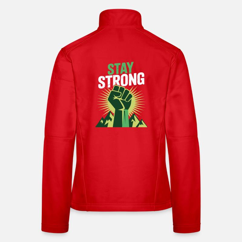 Stay Strong - Power Faust Mountains Design Women's Softshell Jacket