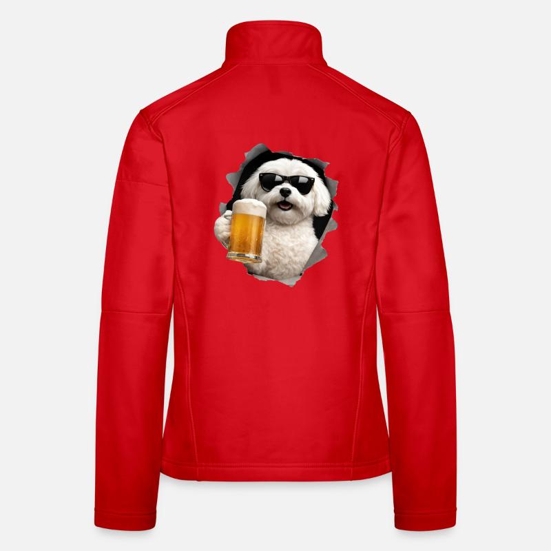Bière maltaise Veste en tissu softshell Femme