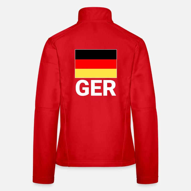 Drapeau allemand avec abréviation CECR Veste en tissu softshell Femme