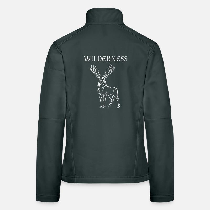 Hirschsilhouette - Wilderness Frauen Softshelljacke