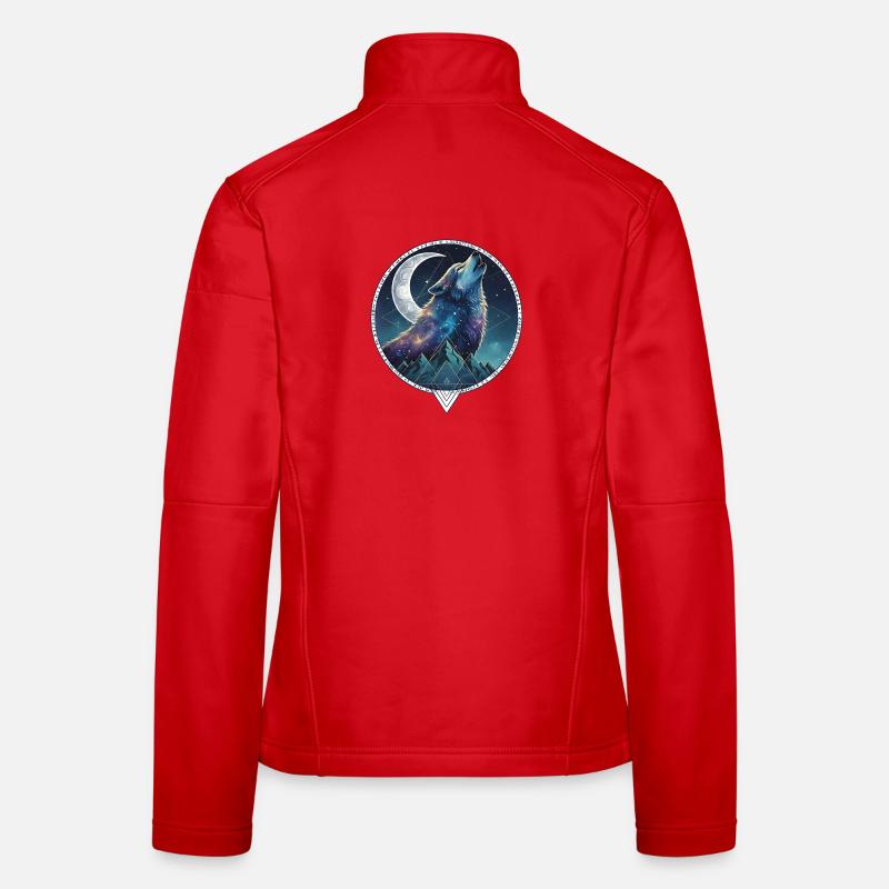 Nachtwolf im Sternenmeer Frauen Softshelljacke