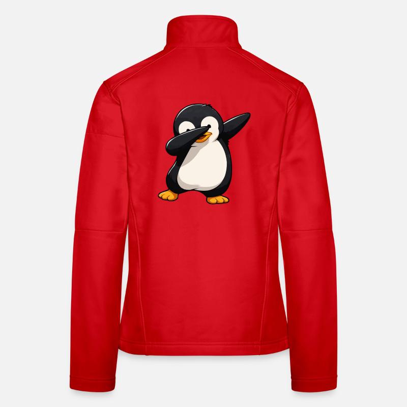 Dab Pinguin Comic Frauen Softshelljacke