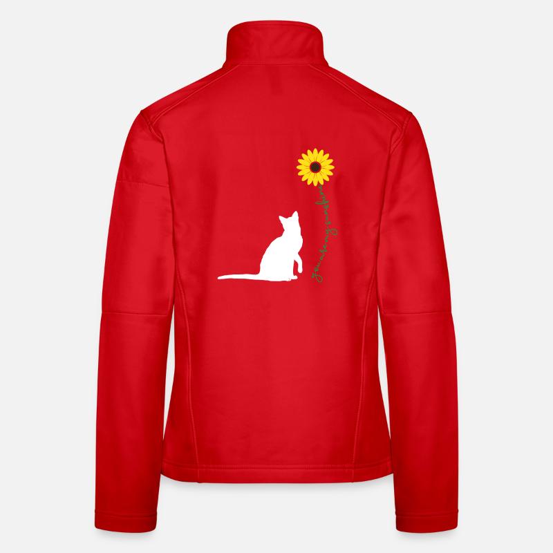You Are My Sunshine Sunflower Script Floral Design - Women's Softshell Jacket - red