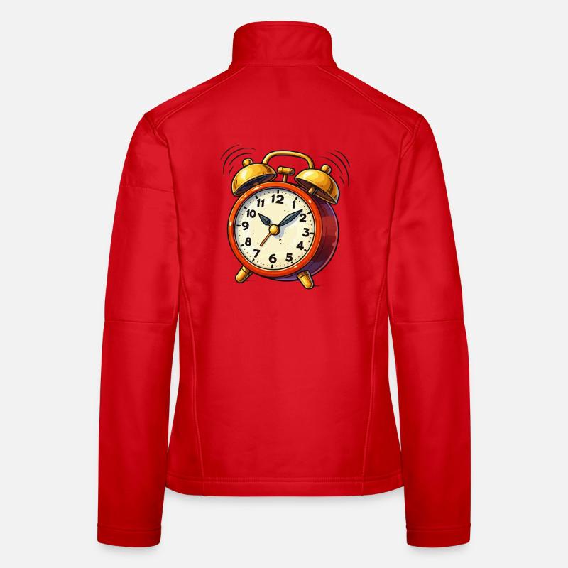 Réveil Réveil Réveil Comic Clock Veste en tissu softshell Femme