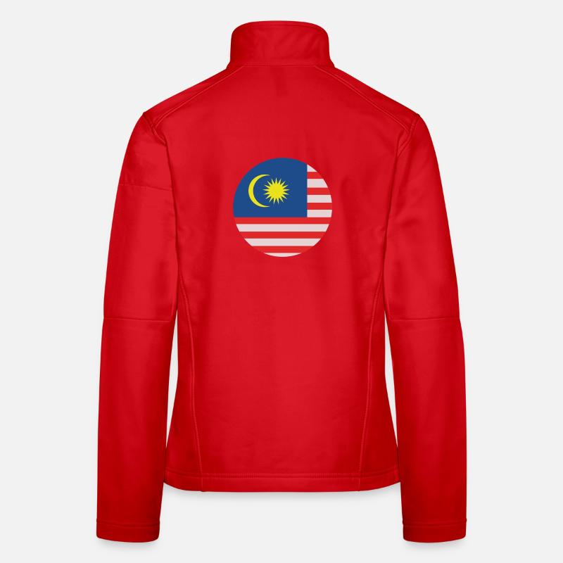 Drapeau rond de Malaisie Veste en tissu softshell Femme