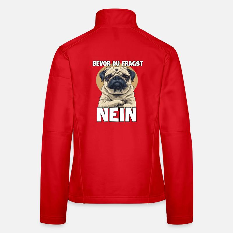 Mops Hundehalter Geschenk süßes Mops Gassi T Frauen Softshelljacke