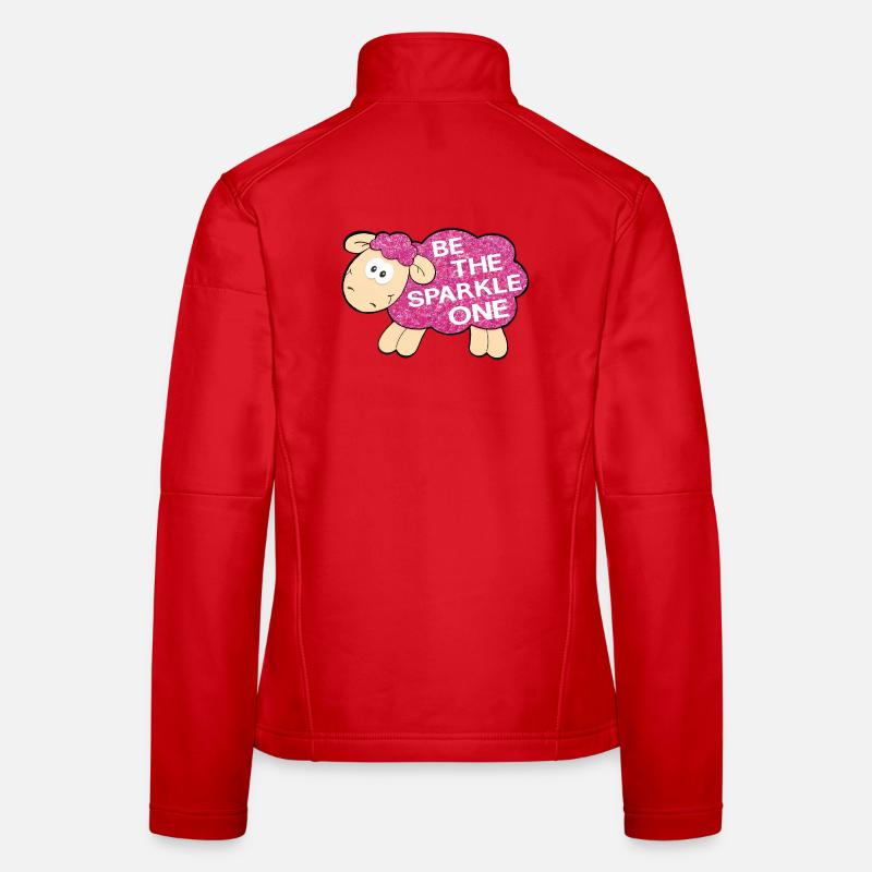 Be the Sparkle One – Glittering Sheep Saying Women's Softshell Jacket
