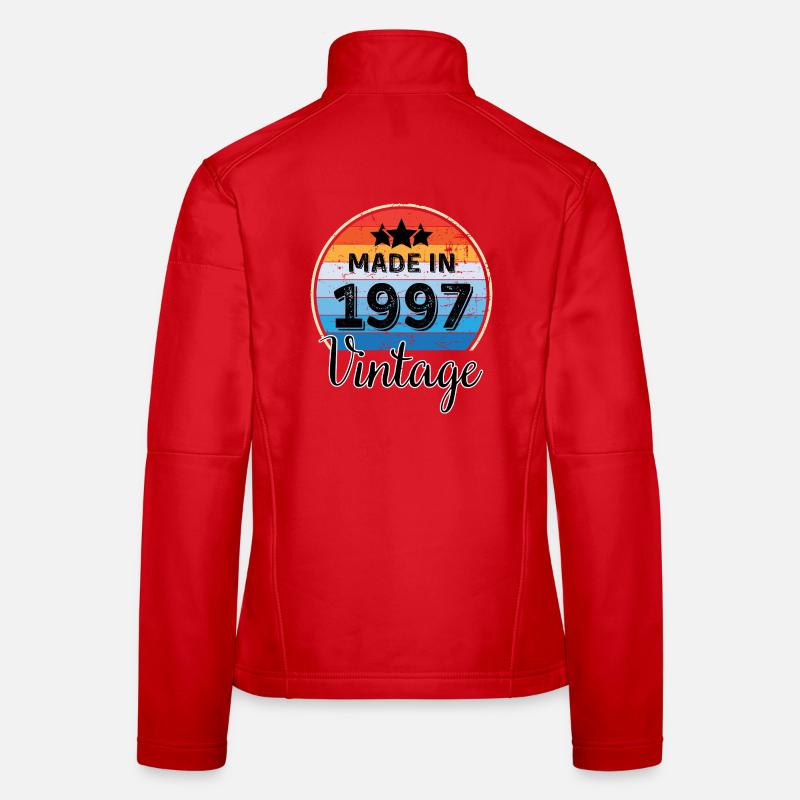 Made in 1997 Vintage Anniversary - Women's Softshell Jacket - red