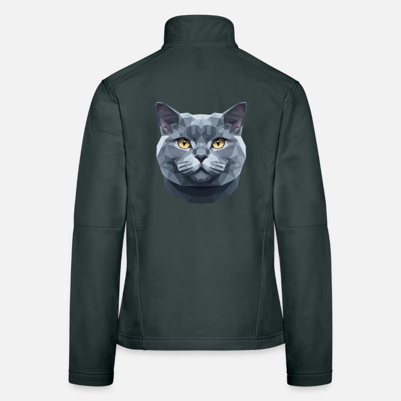 British Shorthair Chat BKH Chat Maman Chats Mignons Veste en tissu softshell Femme