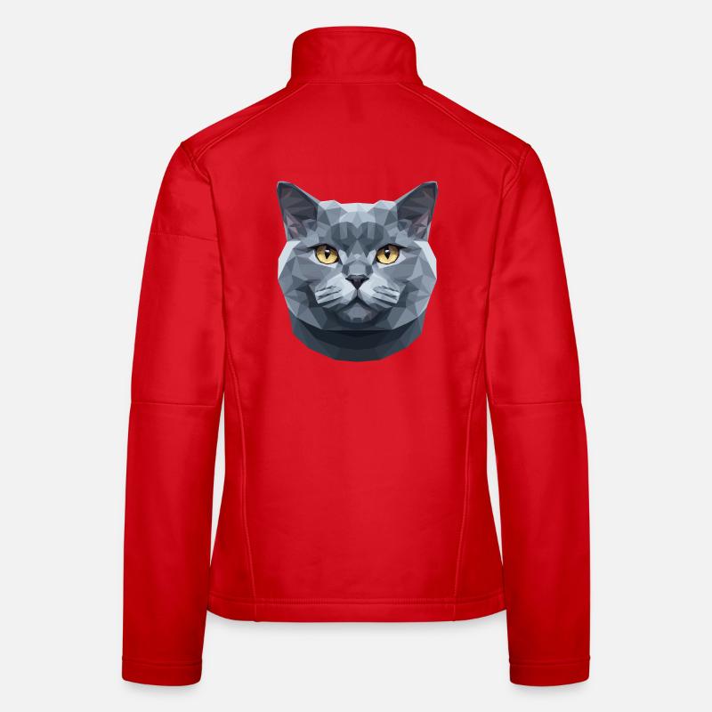 British Shorthair Chat BKH Chat Maman Chats Mignons Veste en tissu softshell Femme