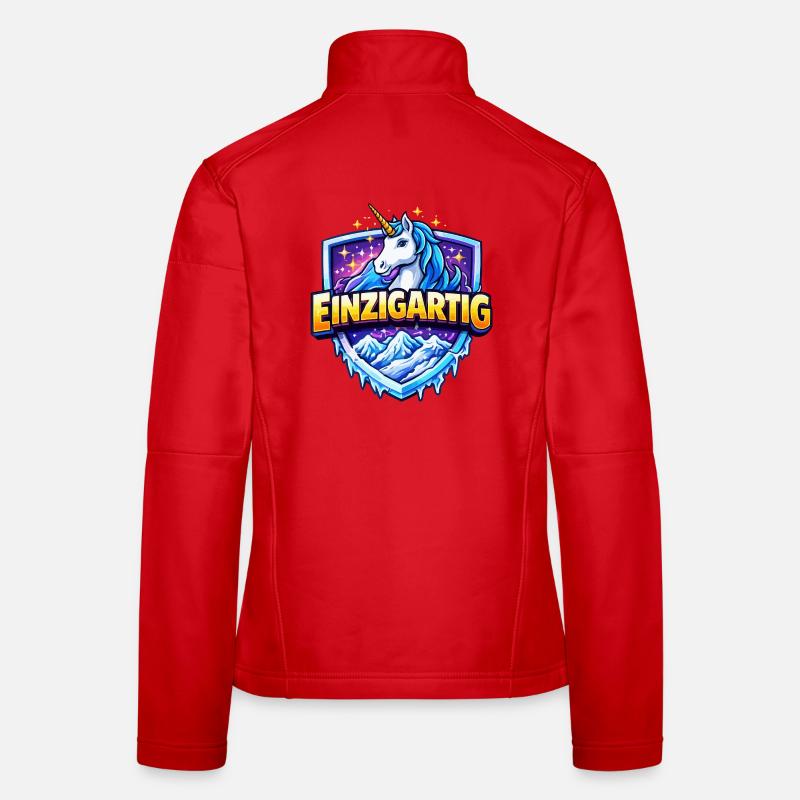 Einhorn Shield: Einzigartiges Motiv Frauen Softshelljacke