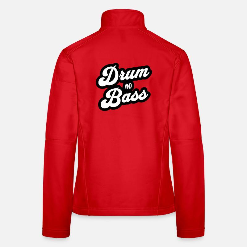 Drum and Bass Script Logo Frauen Softshelljacke