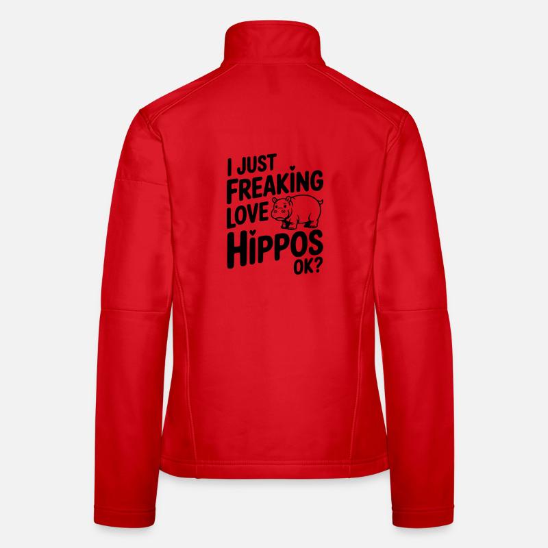 Ich liebe Nilpferde einfach verdammt nochmal, okay? Frauen Softshelljacke