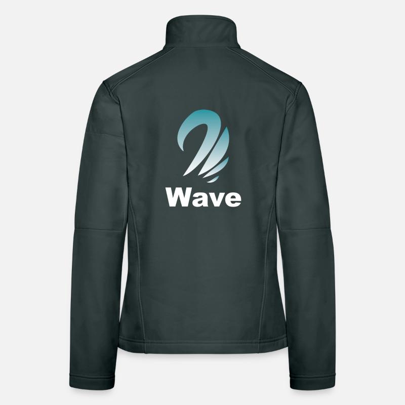 Wave Gradient Logo Design Women's Softshell Jacket