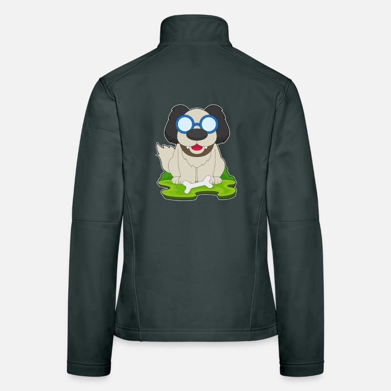 Os de chien Veste en tissu softshell Femme