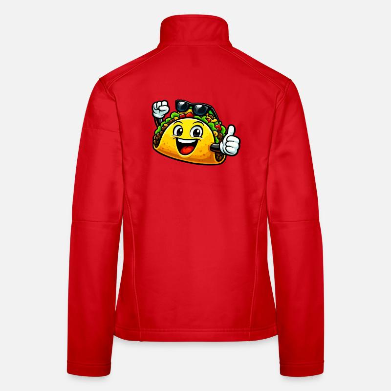 Taco joyeux avec lunettes de soleil Veste en tissu softshell Femme