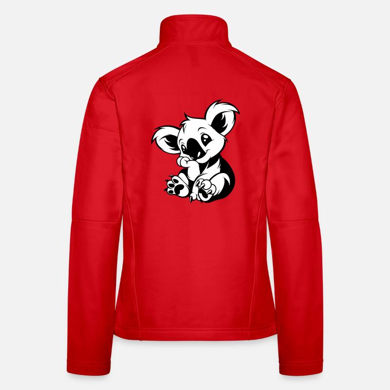 Cute koala sitting playfully Women's Softshell Jacket