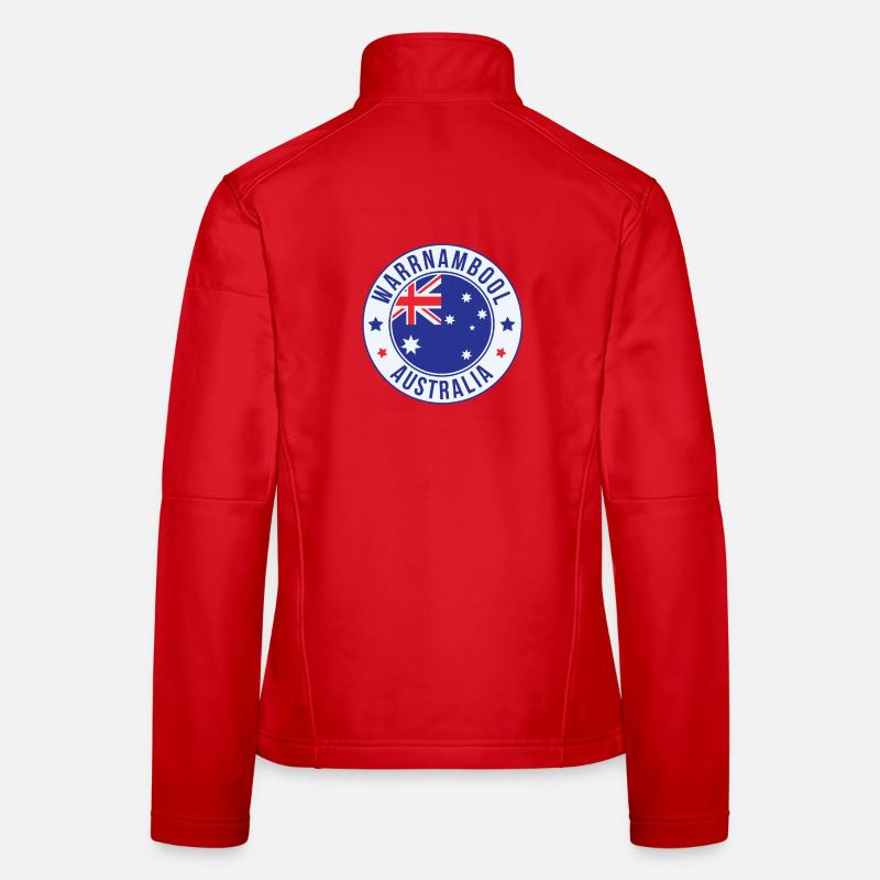 Warrnambool Australien Rundabzeichen - Frauen Softshelljacke - Rot