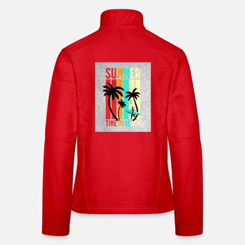 Summer Beach Stripes Surf Frauen Softshelljacke