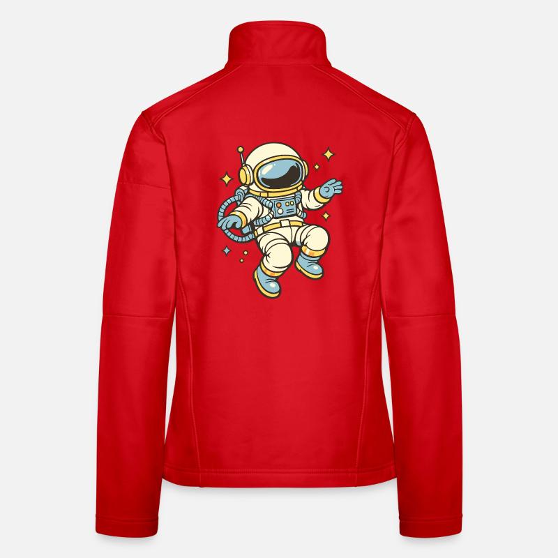 Retro Astronaut Star Joy Women's Softshell Jacket