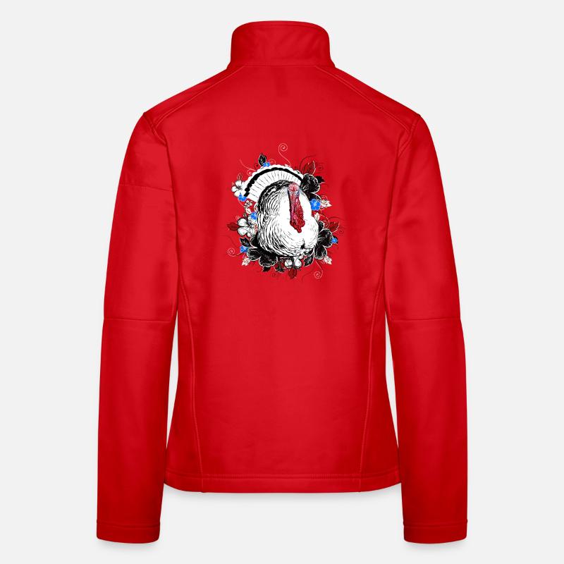 Dinde - Dinde - Thanksgiving Veste en tissu softshell Femme