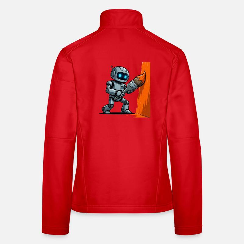 6 Le Robot Créatif Peintre Veste en tissu softshell Femme
