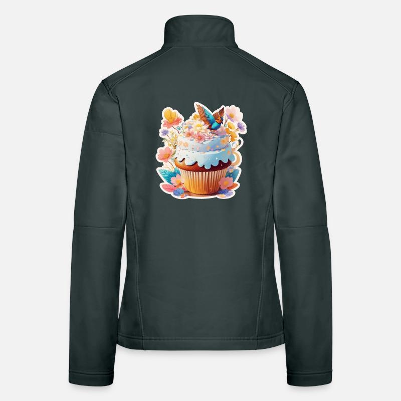  Cupcake Vogel Frauen Softshelljacke