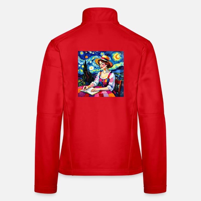 Nocturnal patchwork font Women's Softshell Jacket