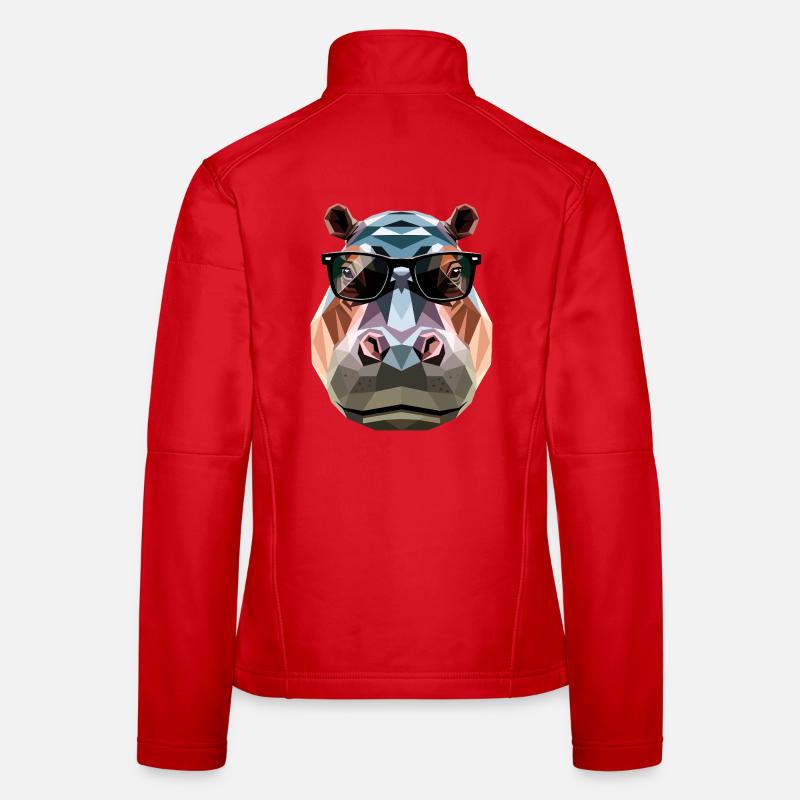 Nilpferd Flusspferd Mama Hippopotamus Cooles Hippo Veste en tissu softshell Femme