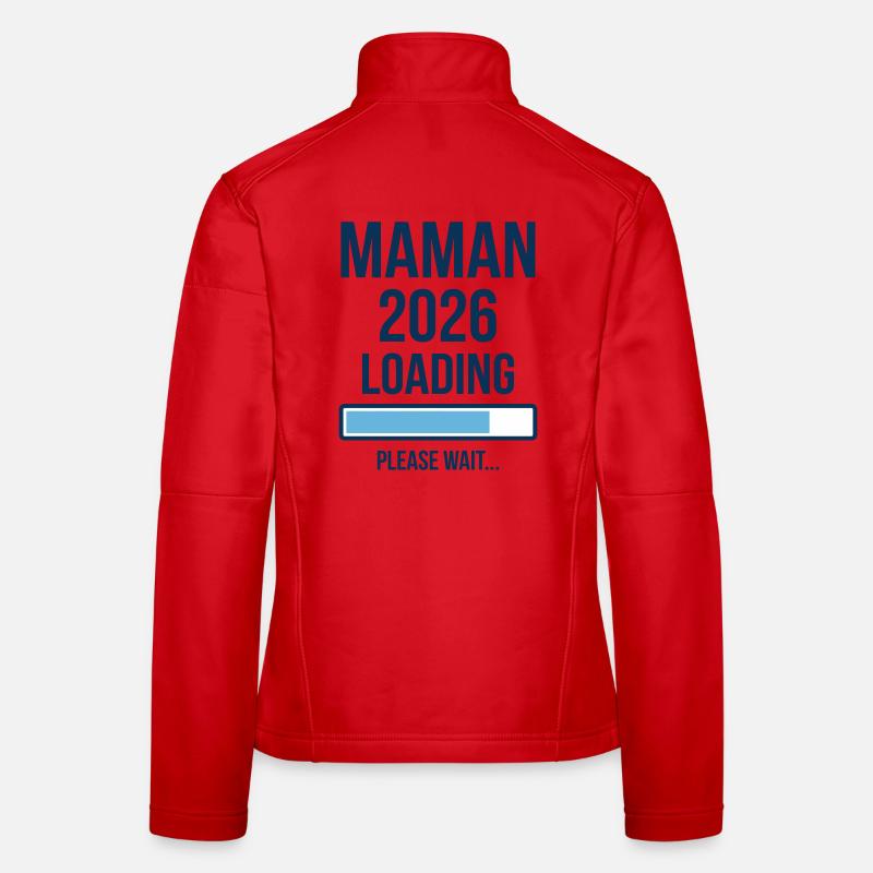 Maman 2026 Loading Annonce Grossesse Veste en tissu softshell Femme