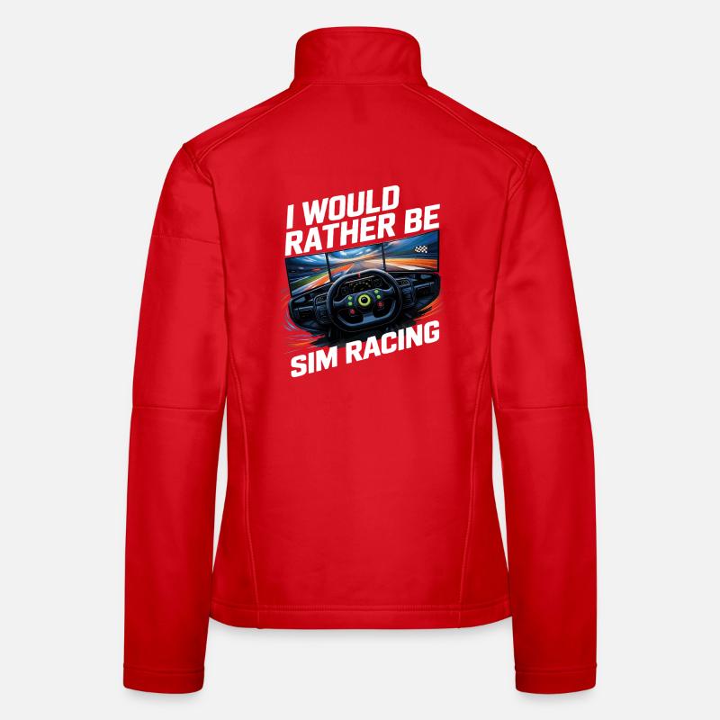 I'd rather do sim racing Women's Softshell Jacket
