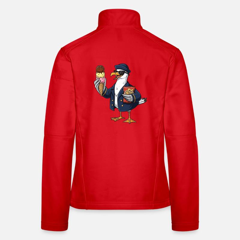 Capitaine mouette cool avec glace et chips Veste en tissu softshell Femme
