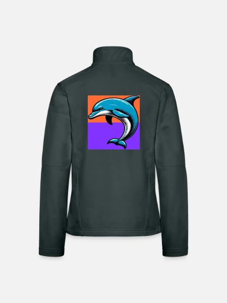 dolphin - Women's Softshell Jacket - mouse grey - Back