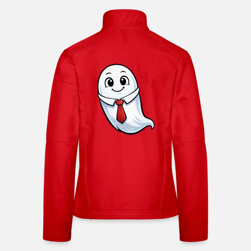 Talking ghost in suit Women's Softshell Jacket