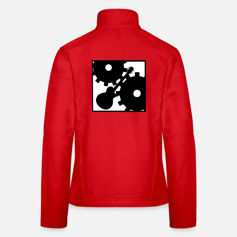 Rock against the Machine - Frauen Softshelljacke - Rot