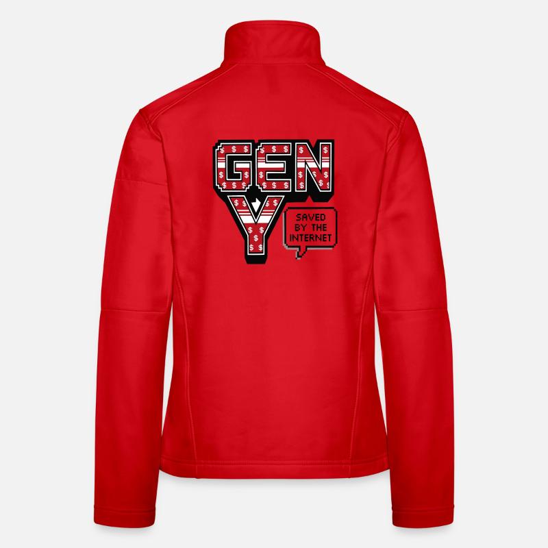Génération Y, génération Y, Chemise Millennials, sweat à capuche Veste en tissu softshell Femme