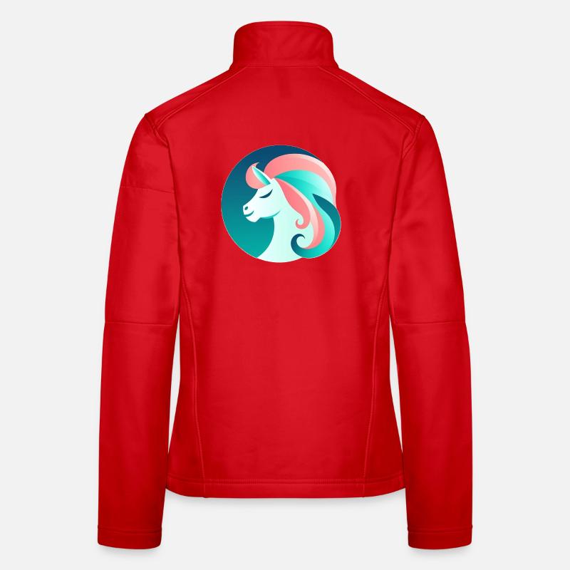 Image de rêve de licorne néon Veste en tissu softshell Femme