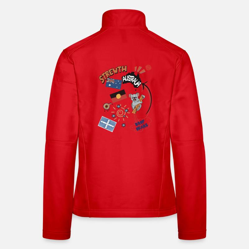 Australische Collage Strewth & Drop bears Frauen Softshelljacke