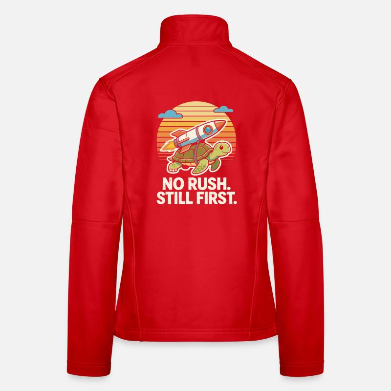 Pas de précipitation toujours Premier Turtle Rocket Rétro drôle Veste en tissu softshell Femme