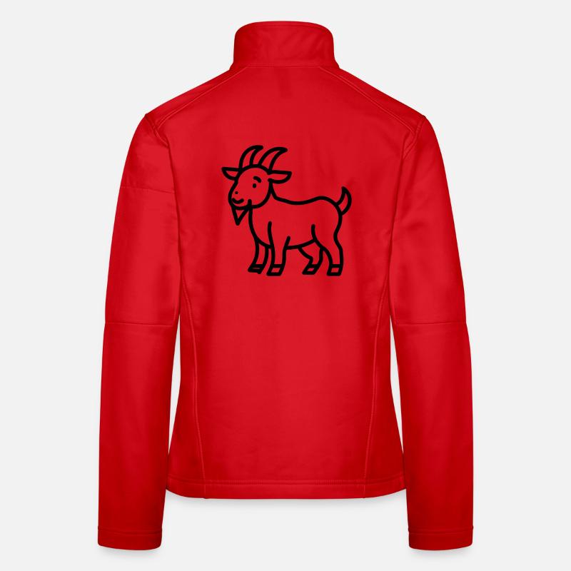 chèvre Veste en tissu softshell Femme