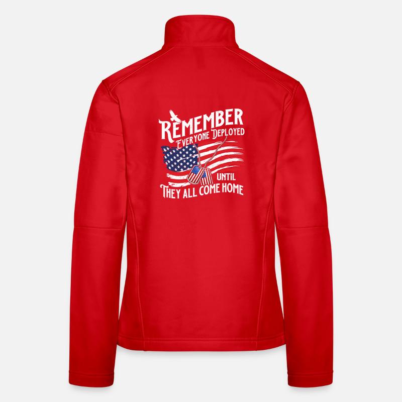 Remember Deployed Until They All Come Home Women's Softshell Jacket