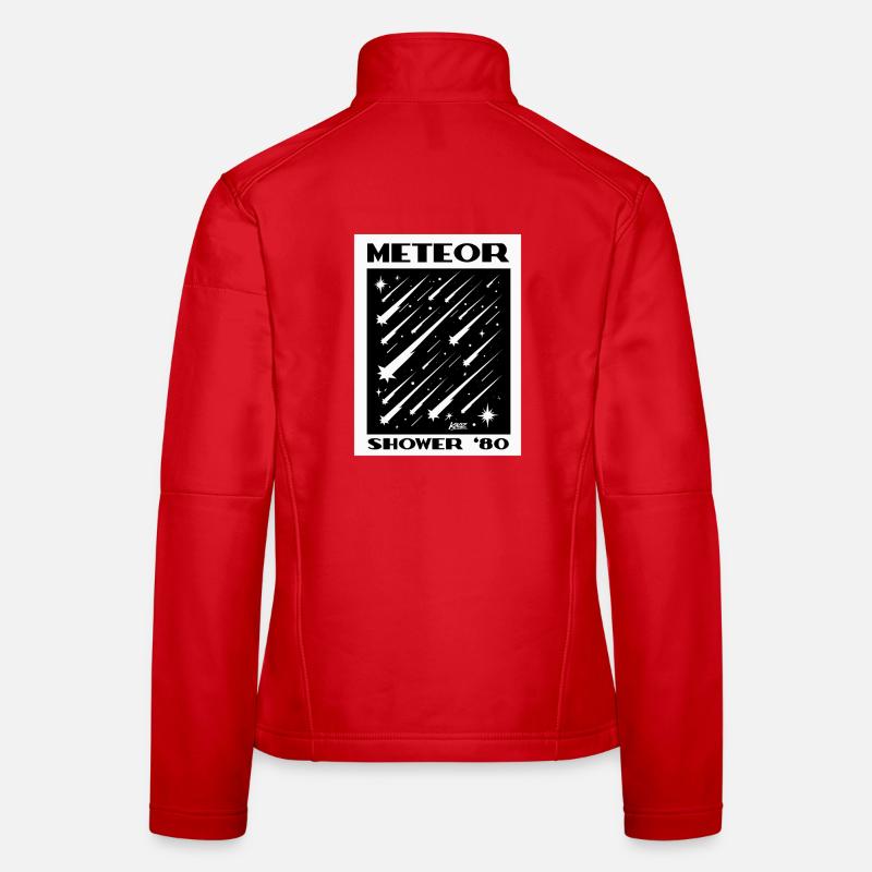 Meteor Shower 80s Retro Print Women's Softshell Jacket