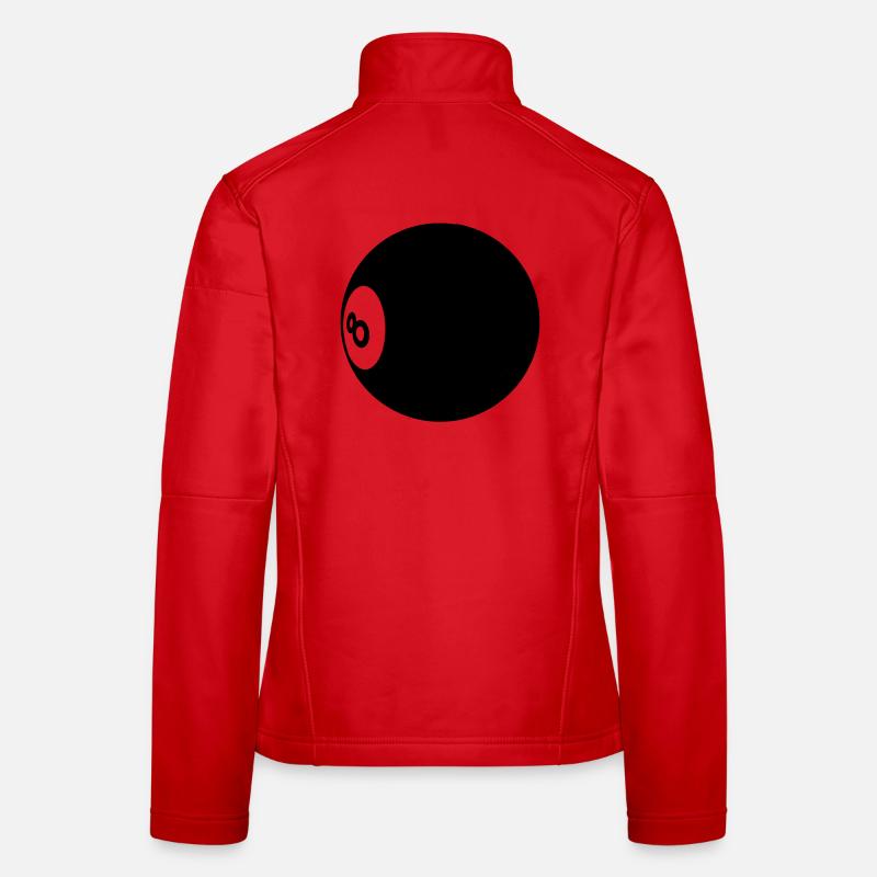Billiard Ball Number 8 Pool - Illustration - Women's Softshell Jacket - red