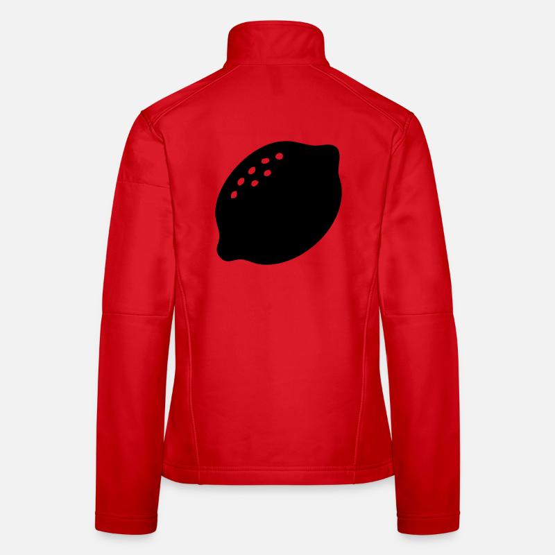 Lemon Silhouette – Fresh Citrus Design Women's Softshell Jacket
