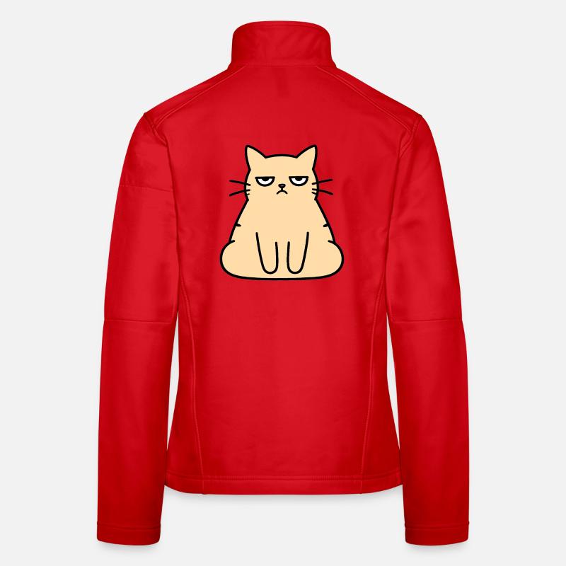 Grumpy Lounge Cat Women's Softshell Jacket